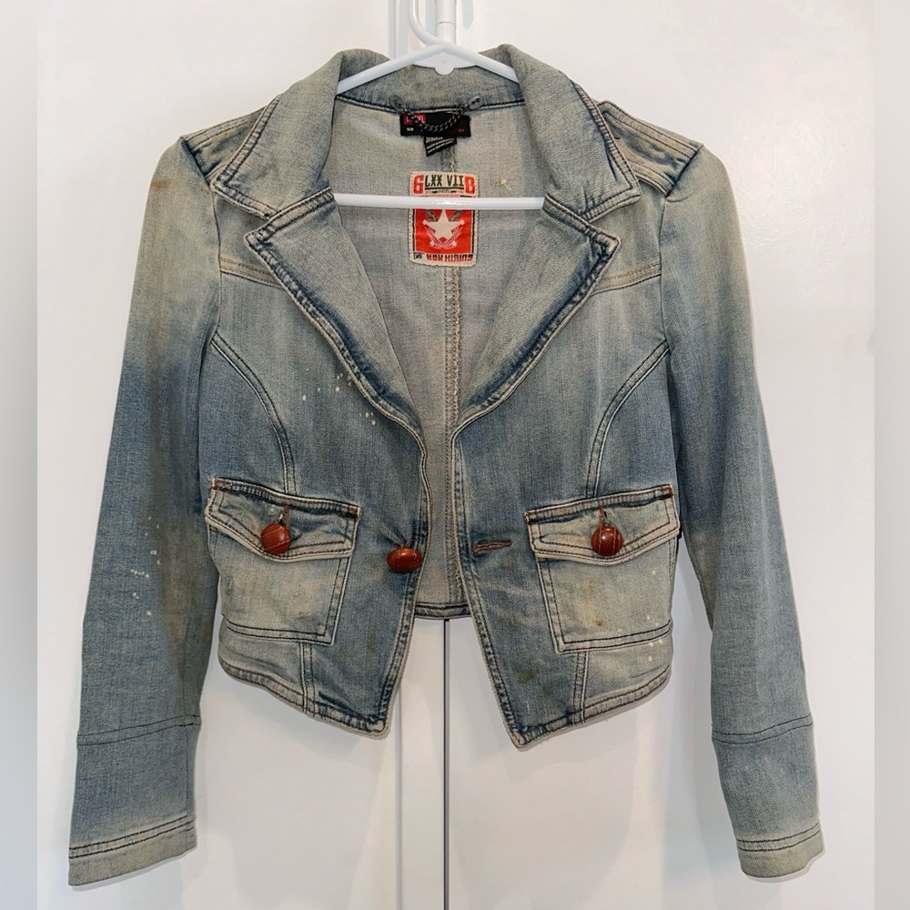 Y2K Vintage Diesel denim short blazer / jacket like new, size S